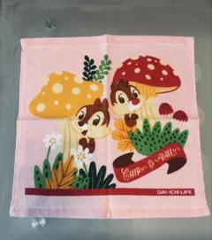新品未使用　チップとデール ハンドタオル ピンク　第一生命