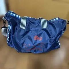 Hello Kitty ネイビー チェック柄 ショルダーバッグ