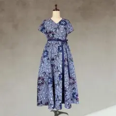 t*c様 030❇︎浴衣リメイク サラリと涼しい 染め木綿 テントラインワンピー 030❇︎浴衣リメイク サラリと涼しい 染め木綿 テントラインワンピース
