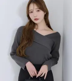 one after another Niceclap 韓国アシンメトリーニット