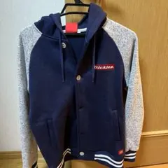 Dickies フード付きパーカー ネイビー/グレー