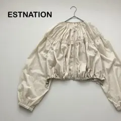 ESTNATION 24SS エアリーシャーリングショートブルゾン バルーン袖のサムネイル
