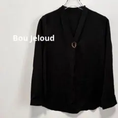 Bou Jeloud ブージュルード　Vネック 長袖 ブラウス ブラック　38のサムネイル