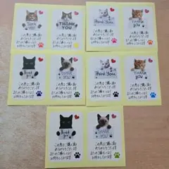[Ｎｏ．164]手書きサンキュ、サンクスメッセージシールハンドメイド100枚
