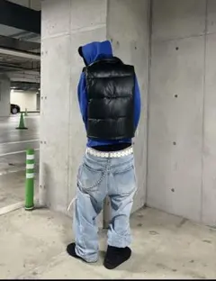 ダークグリーンダウンベスト swag drip - メルカリ