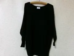 96717　プラステ　アンゴラ混　ニット　セーター　黒　２