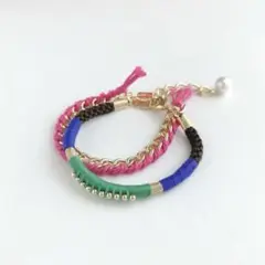 カラフルな多重デザインブレスレット