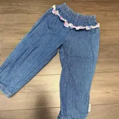 kidsvintage フリルデニムパンツ