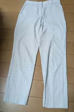 プラステ　リネンブレンドスティックパンツ　S　ライトグレー