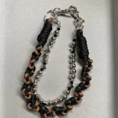 パラコードストラップ 黒オレンジ