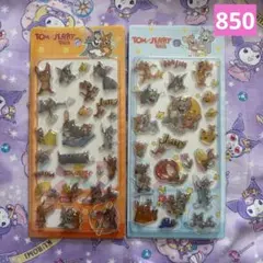 トムとジェリー　ぷっくりシール立体シール　2枚セット
