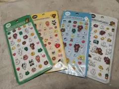 ​【全4種】LINE FRIENDS ぷくぷくシール ブラウン コニー サリーのサムネイル