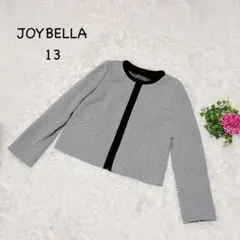 JOYBELLA【XL】ストライプ ノーカラージャケット　美品　婦人服　OL