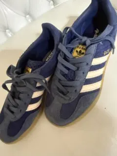 adidas GAZELLE スエード スニーカー ブルー 23cm