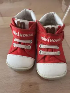 ミキハウス 赤 ベビーシューズ スニーカー　13cm