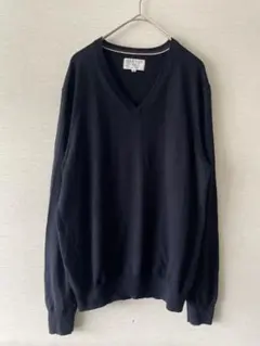 ORIHICA Vネックニット ネイビー M