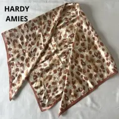 【HARDY AMIES ハーディーエイミス】レオパード柄スカーフ シルクのサムネイル