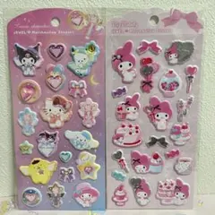 K*2様 国内正規品 ジュエルマシュマロステッカー キティ マイメロ クロミ シ