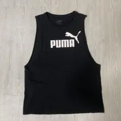 プーマ ロゴ タンクトップ 黒 ブラック　puma ノースリーブ