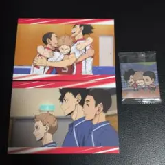 ハイキュー!!　音駒３年生(黒尾＆夜久＆海) ポストカード＆シークレットシール