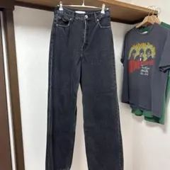 MOUSSY HW 90S BLK STRAIGHT 26