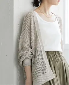 URBAN RESEARCH 透かし柄ガウンカーディガン