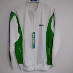 【未使用品】YONEX ウォームアップウェア ホワイト/グリーン　メンズＯサイズ