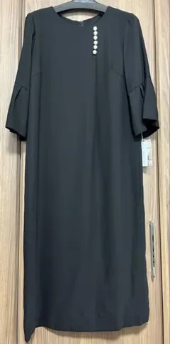 パール付き　ワンピース　黒のサムネイル