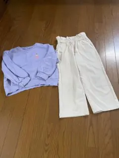 GU ジーユー 120センチセット 薄手トレーナー＆ストレートパンツ