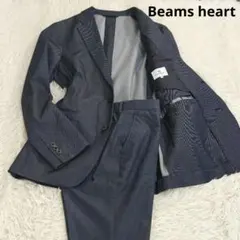 ​【BEAMS HEART】セットアップ スーツ デニム調 ネイビー　XLサイズのサムネイル