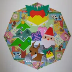 折り紙「クリスマスリース」キラキラブーツ⑦130円（最終お値下げ）