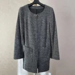ノーカラージャケットコート