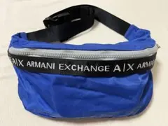 アルマーニエクスチェンジ　ボディーバッグ　ウエストバッグ　青