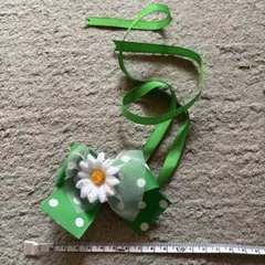 犬用リボンアクセサリー 花モチーフ