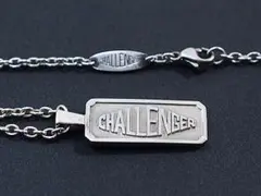 CHALLENGER（チャレンジャー）ネックレス CHALLENGER チャレンジャー 挑戦 プレート ネックレス シルバー系