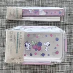 スヌーピー 日本製 ドーム型 弁当箱 ピンク ひのきのぷら　箸　ランチボックス