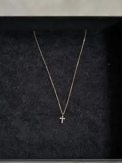 agate ダイヤモンドクロスネックレス 18金