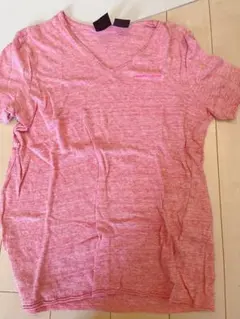 ピンク Vネック Tシャツ
