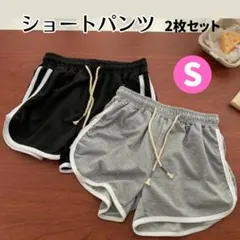 ショートパンツ S レディース 韓国 スポーツ ライン ヨガ フィットネス 春夏