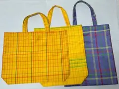 着物リメイク　ハンドメイド　エコバッグ　3枚セット