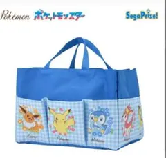 メルカリ祭後廃棄ポケットモンスター　ポケット付き収納バッグ　ブルー　袋入新品のサムネイル