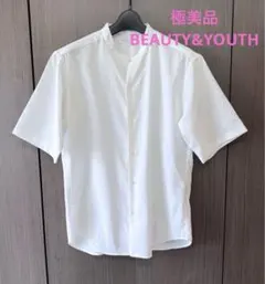 極美品　BEAUTY&YOUTH UNITED ARROWS ノーカラーシャツのサムネイル