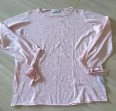 ZARA ピンク 長袖ニット 薄手 Mサイズ　ニットトップス