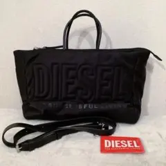 新品未使用DIESELディーゼル 完売2way黒 エンボスロゴ ショルダーバッグ
