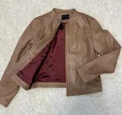 トゥモローランドコレクション　ライダースジャケット　シングル　ラムレザー