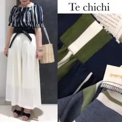 テチチ マルチ ストライプ オフショル ブラウス
