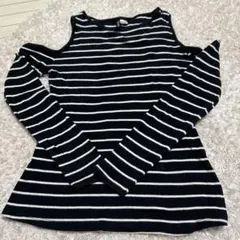 H&M DIVIDED ネイビー/ホワイトストライプ M