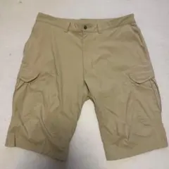 メンズ ベージュ カーゴショートパンツ