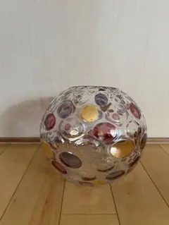 ボヘミアガラス 花瓶 球体 丸型 フラワーベース ボヘミアクリスタル
