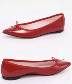 Repetto レペット フラットシューズ バレエシューズ レッド エナメルのサムネイル